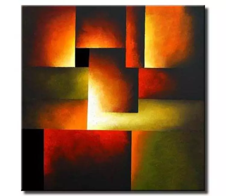 geometric painting - original geometric abstract art for living room on canvas modern painting