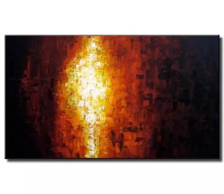 fire painting - beautiful textured decorative abstract art on canvas red black modern painting living room wall art