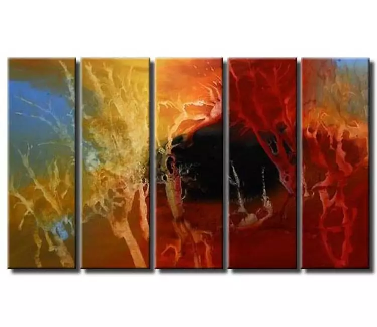 fluid painting - large colorful abstract painting on canvas original big modern living room office wall art