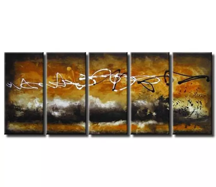 abstract painting - original brown abstract painting on canvas modern big wall art for living room and office