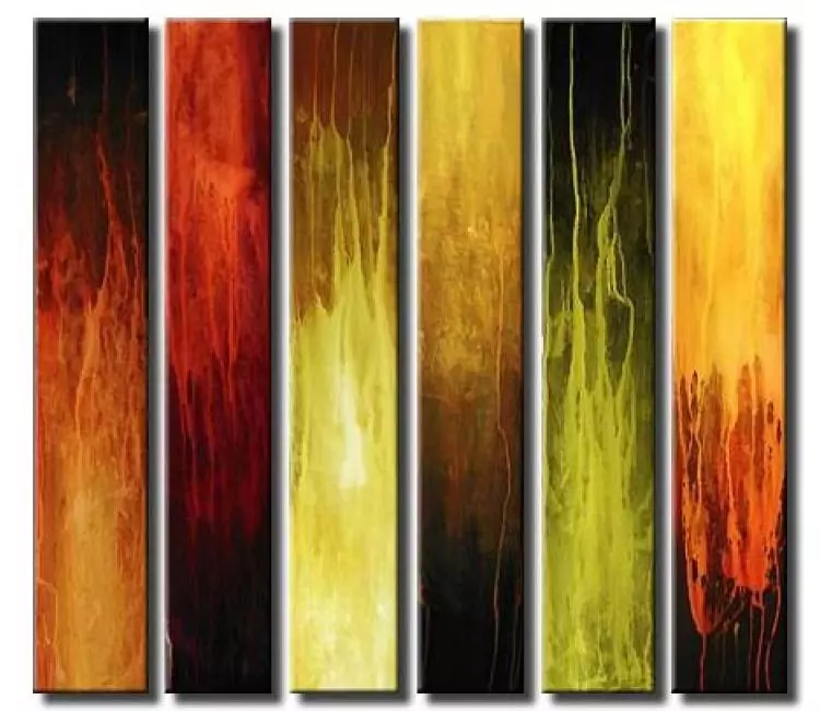 abstract painting - original earth tone colors abstract painting on canvas modern big wall art for living room and office