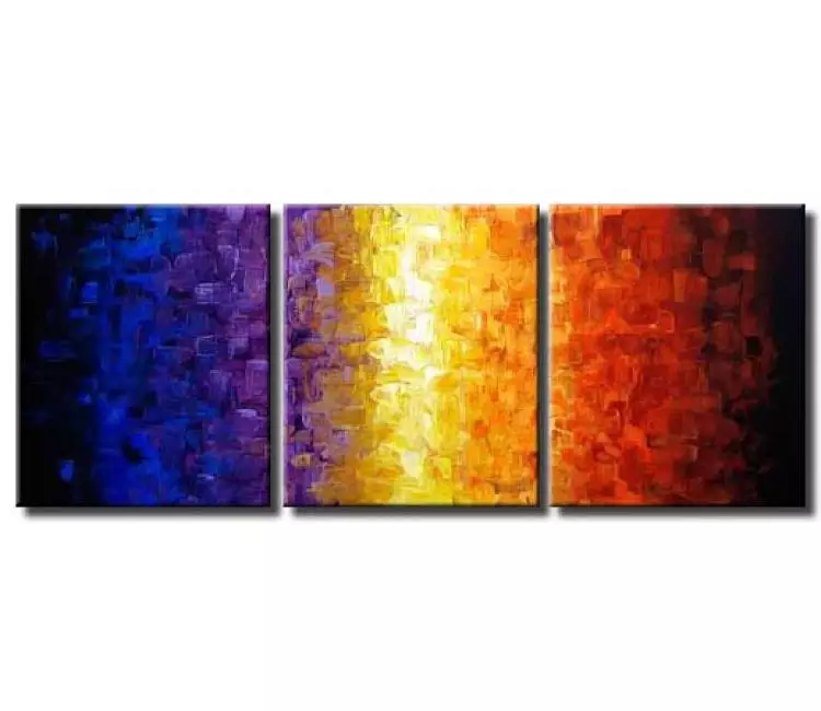 abstract painting - colorful modern abstract painting on canvas original big textured blue red wall art