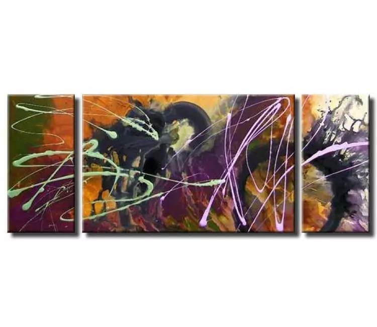 abstract painting - purple abstract painting on canvas big original modern living room wall art