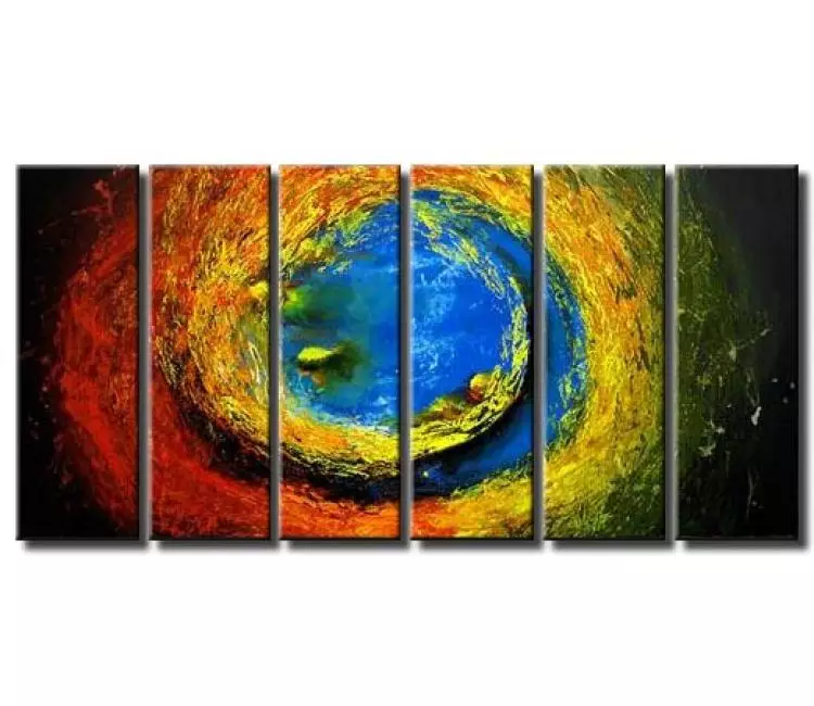 abstract painting - big modern abstract earth storm painting on canvas original large contemporary art decor