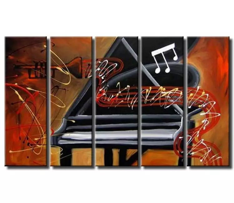 abstract painting - modern big abstract piano painting on canvas original beautiful acrylic music art