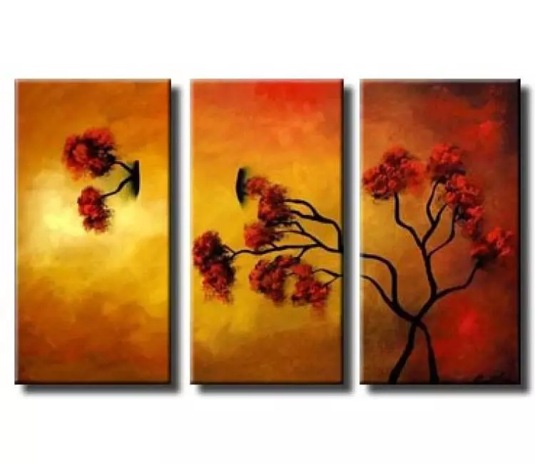 forest painting - big modern abstract blooming tree painting on canvas large original beautiful acrylic tree art