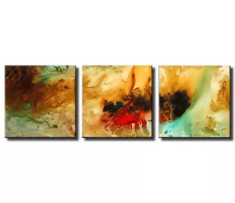 fluid painting - modern original neutral abstract painting on canvas big art decor for large wall