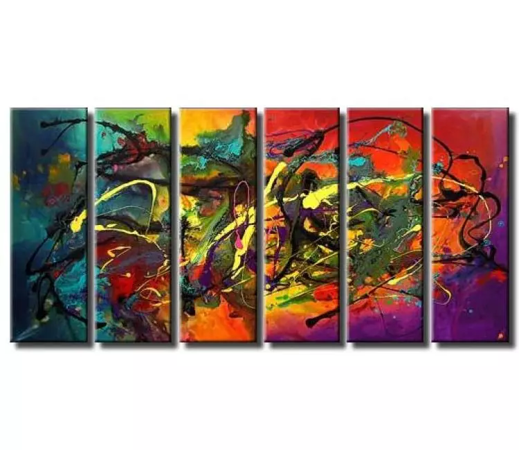abstract painting - big modern colorful textured abstract painting on canvas original large contemporary art decor