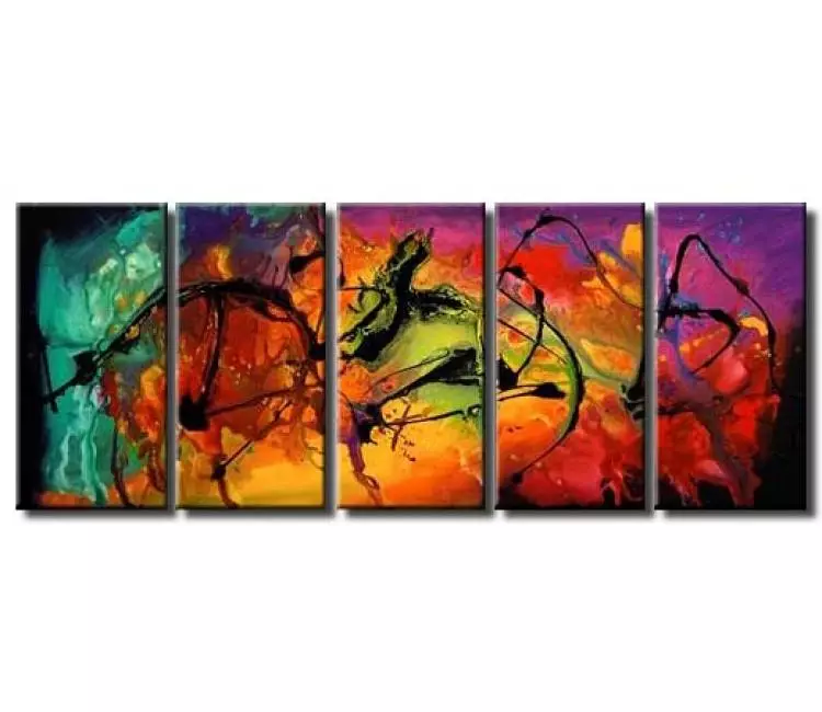 abstract painting - modern colorful abstract painting on canvas original large contemporary art decor