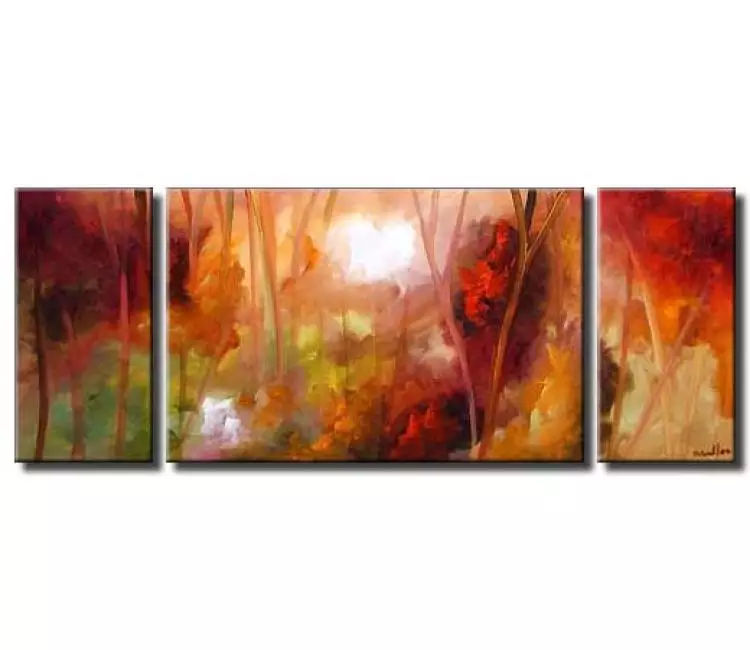 landscape paintings - big abstract landscape painting on canvas large forest art neutral living room modern wall art