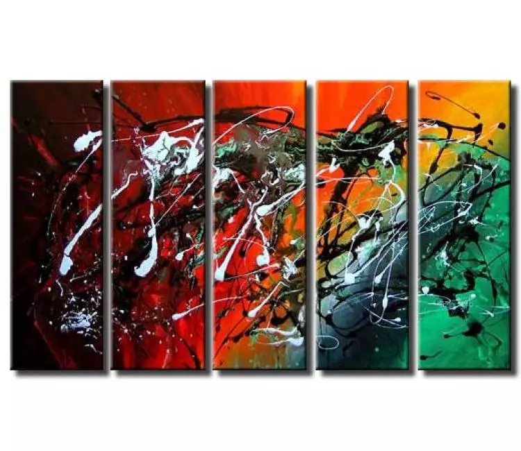 abstract painting - big original modern colorful abstract painting on canvas contemporary large art decor for big walls
