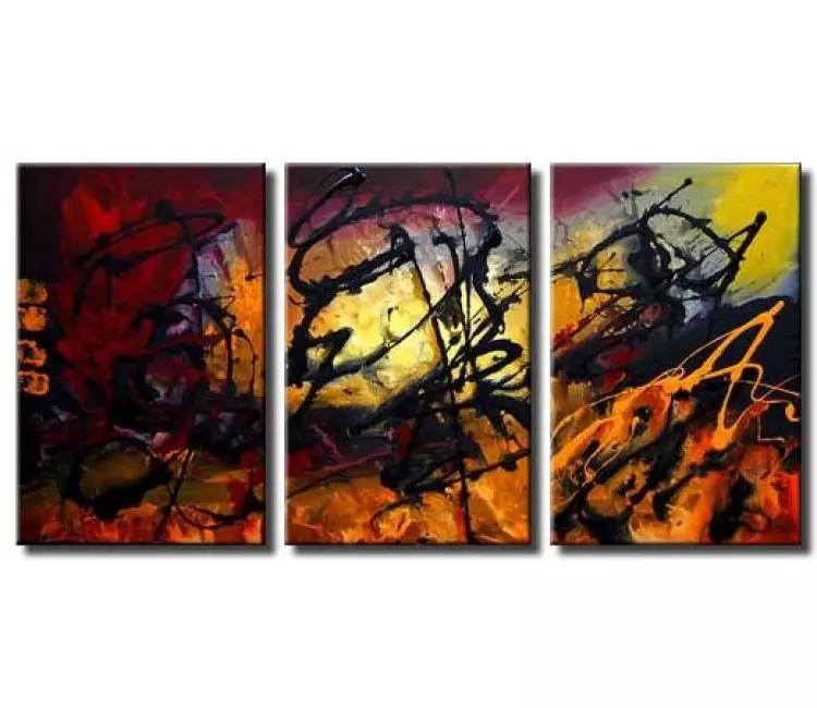 abstract painting - big modern colorful abstract painting on canvas original decorative painting for large walls