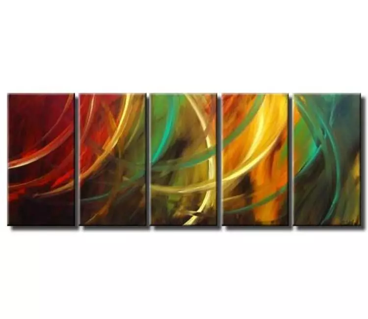 arcs painting - original big colorful modern abstract art on canvas beautiful living room modern wall art decor