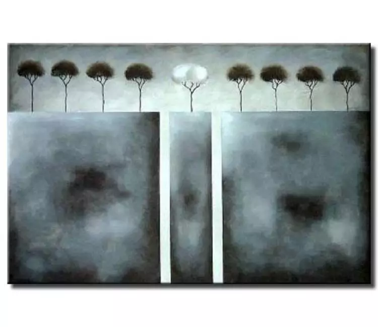 landscape paintings - gray abstract painting