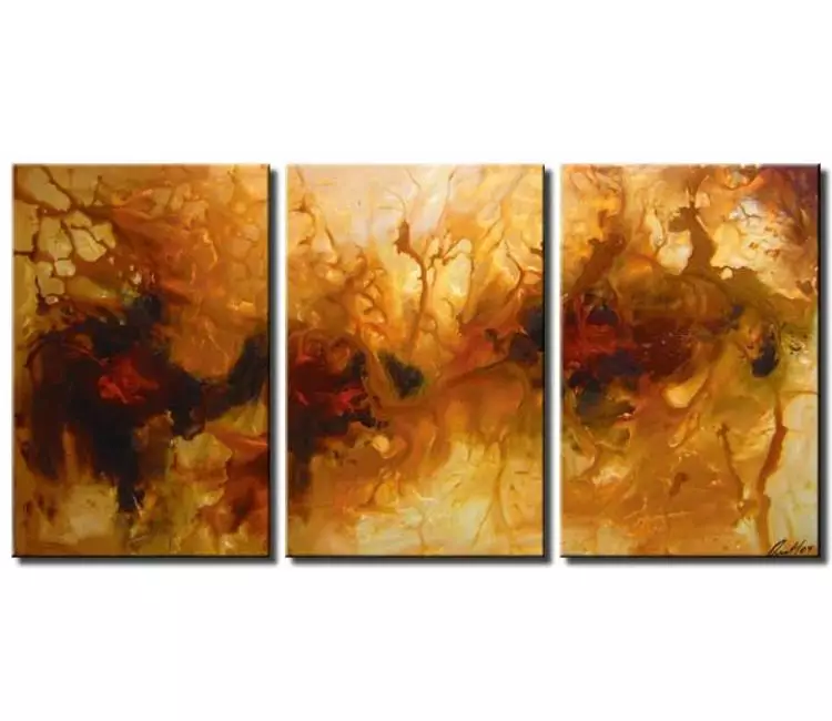 fluid painting - big modern neutral abstract art on canvas original large contemporary beige painting for living room