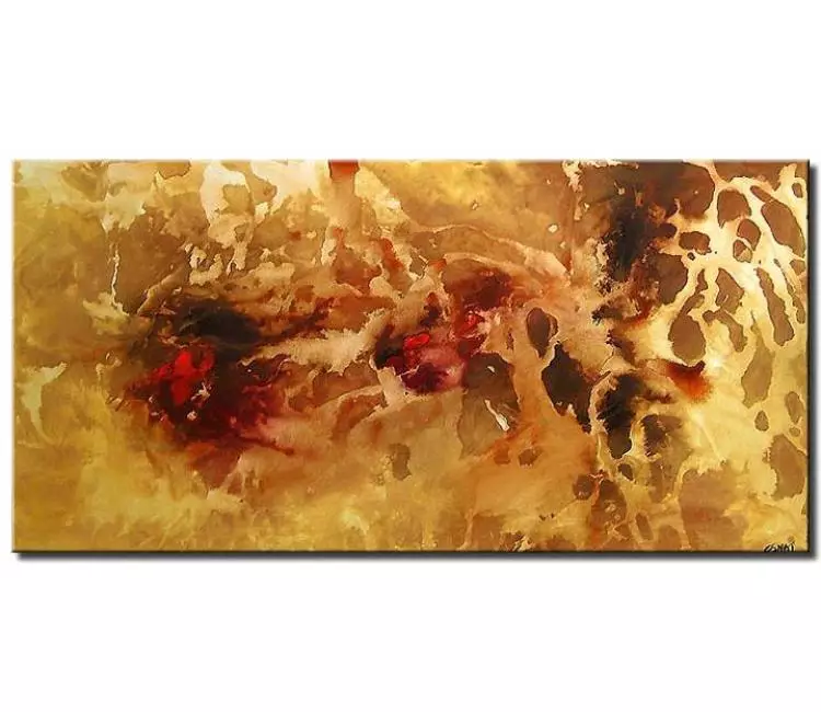 fluid painting - modern neutral abstract Painting On canvas original beige contemporary art for living room