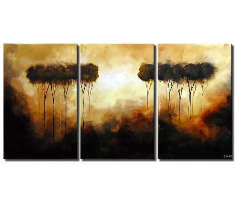 forest painting - big modern abstract trees painting original large canvas art beautiful landscape art