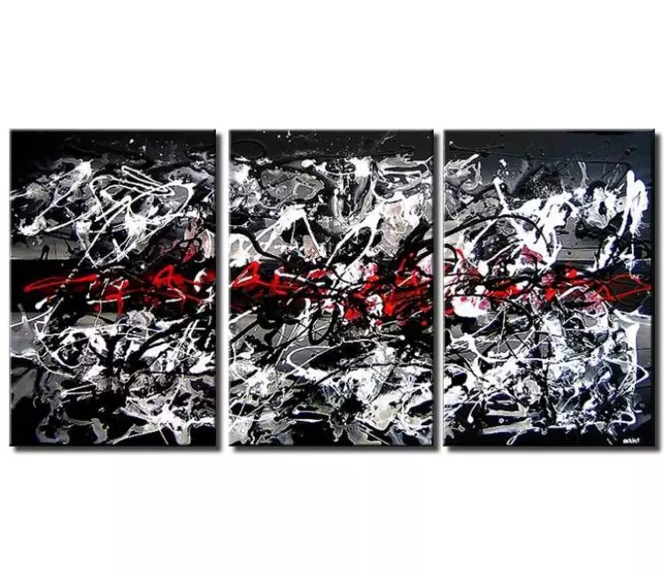 abstract painting - big modern black red abstract painting on canvas original large textured contemporary living room art