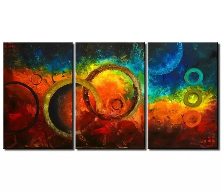 cosmos painting - big modern colorful abstract painting on canvas original large contemporary living room art