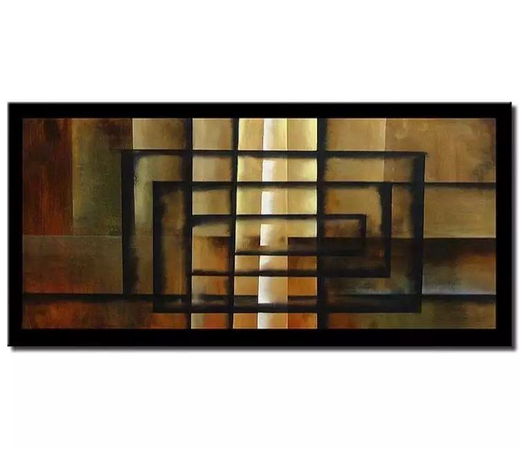 geometric painting - modern abstract art on canvas original geometric sage green painting office art