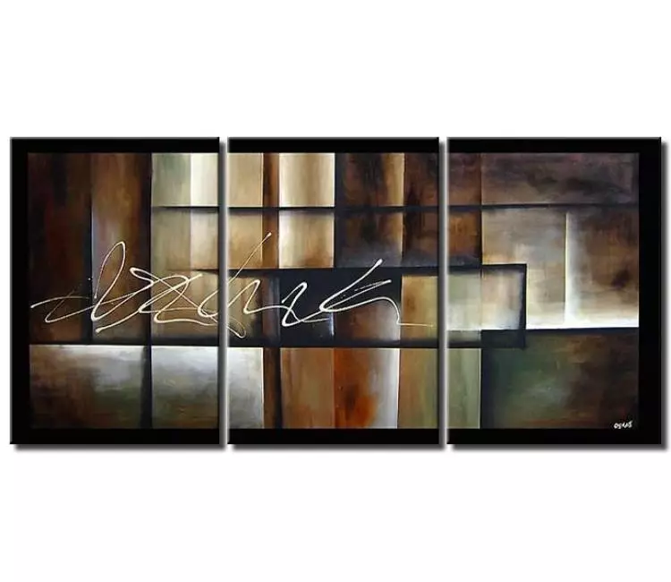 abstract painting - big modern abstract art on canvas original large geometric earth tone colors painting
