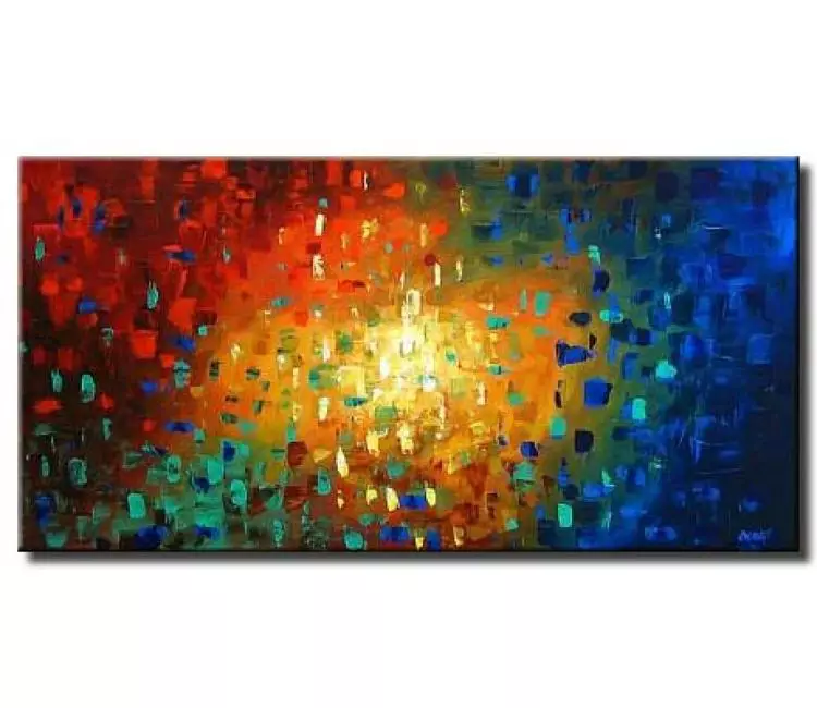 abstract painting - modern colorful abstract painting on canvas original large textured contemporary living room art