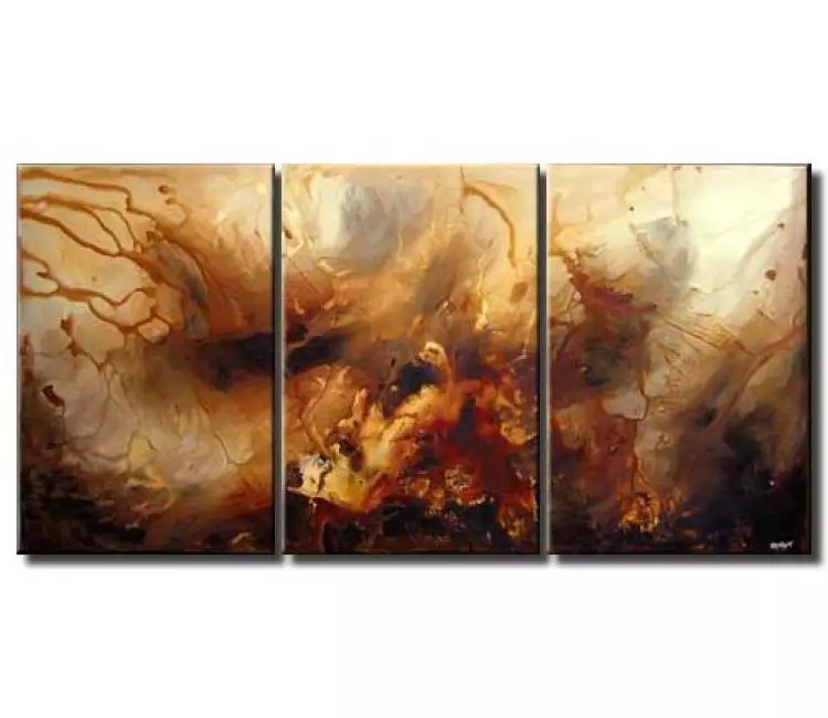 fluid painting - big modern neutral abstract painting on canvas original large contemporary living room dining room wall art