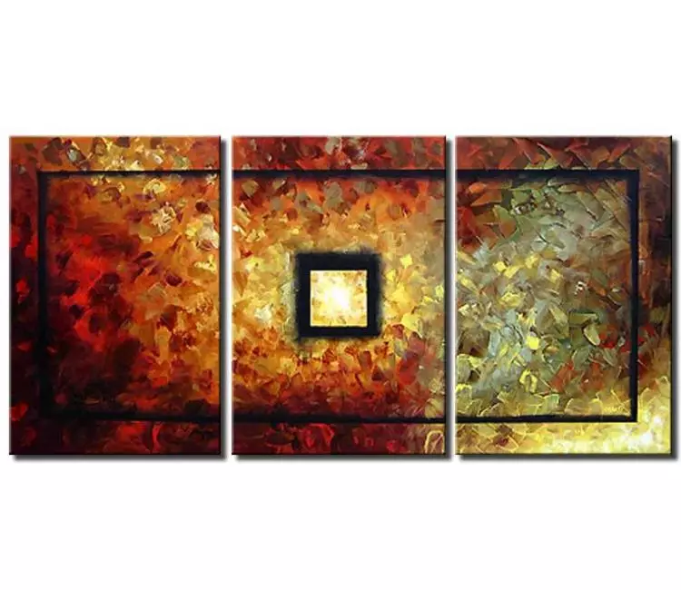 geometric painting - big modern beautiful abstract art on canvas for living room original large red green painting