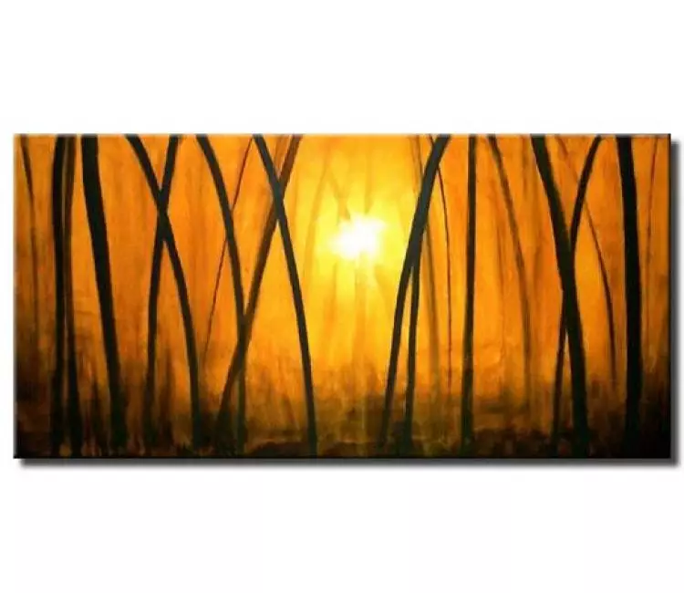 landscape paintings - golden forest