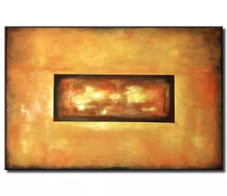 abstract painting - modern gold square art-deco