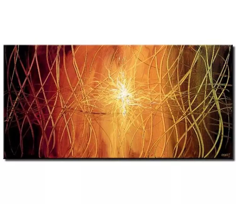cosmos painting - beautiful simple abstract art on canvas modern glowing painting for living room