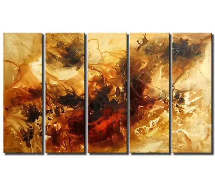 fluid painting - big modern neutral abstract painting on canvas beautiful living room office contemporary art