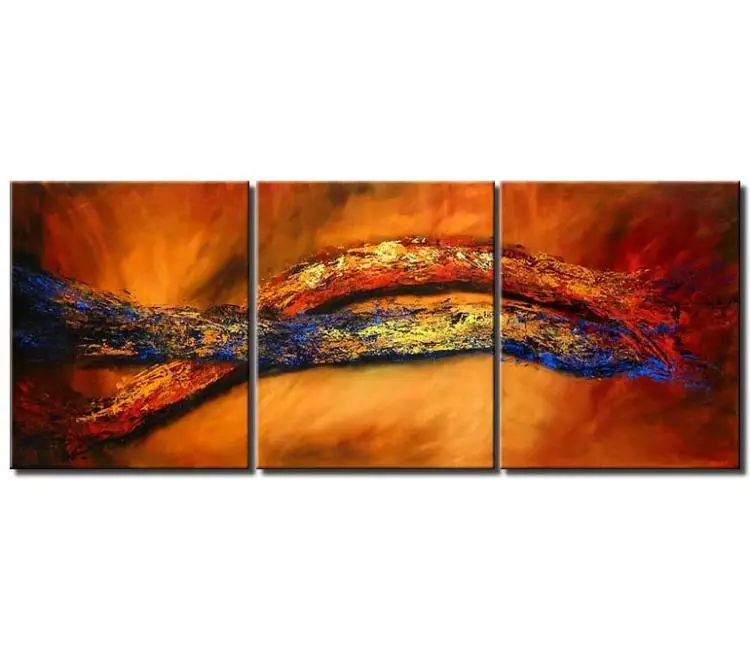 abstract painting - Extra large abstract art on large canvas in earth tones colors modern living room wall art