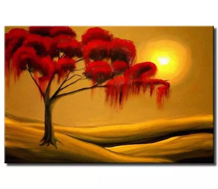 forest painting - desert sun