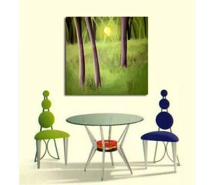 trees painting - living room 2