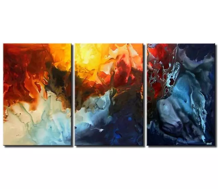 fluid painting - big modern colorful abstract painting  large canvas art big beautiful contemporary wall art