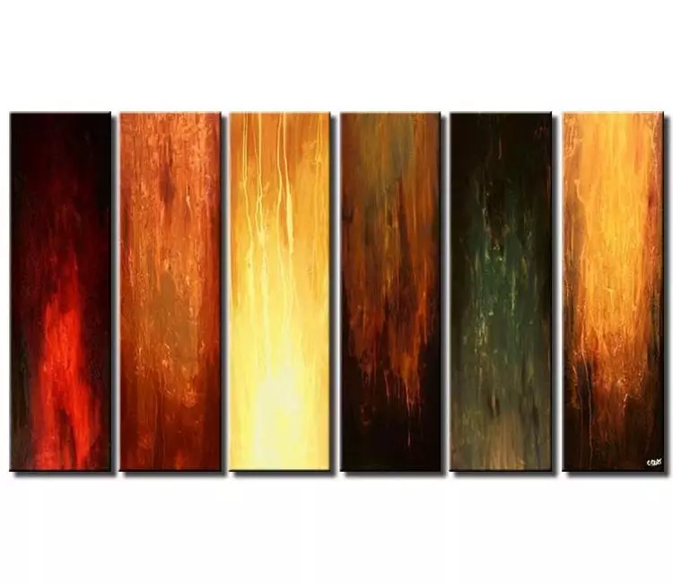 abstract painting - big earth tone colors abstract painting on canvas modern large wall art for living room