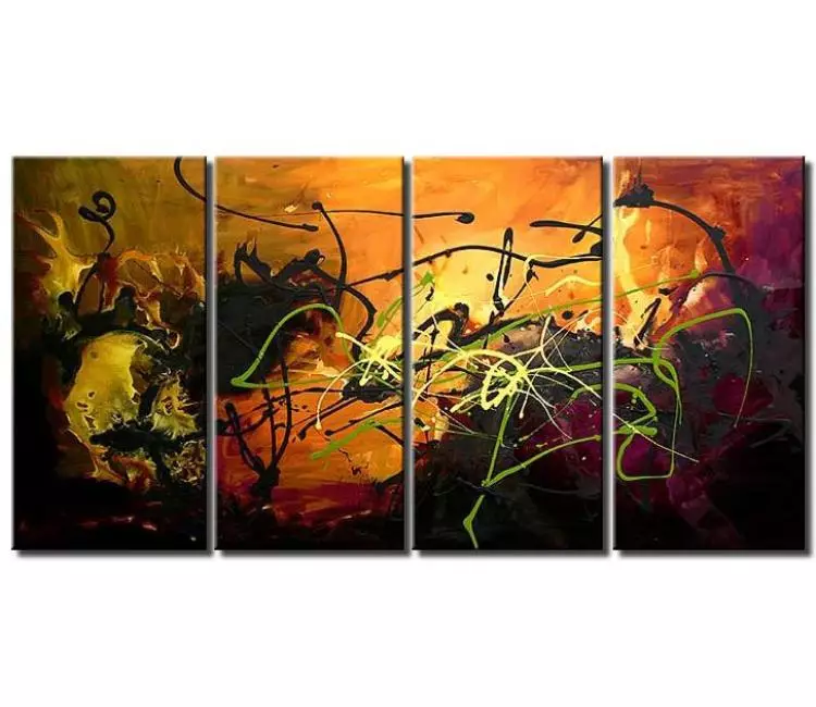abstract painting - big colorful abstract painting for living room modern textured large wall art on canvas