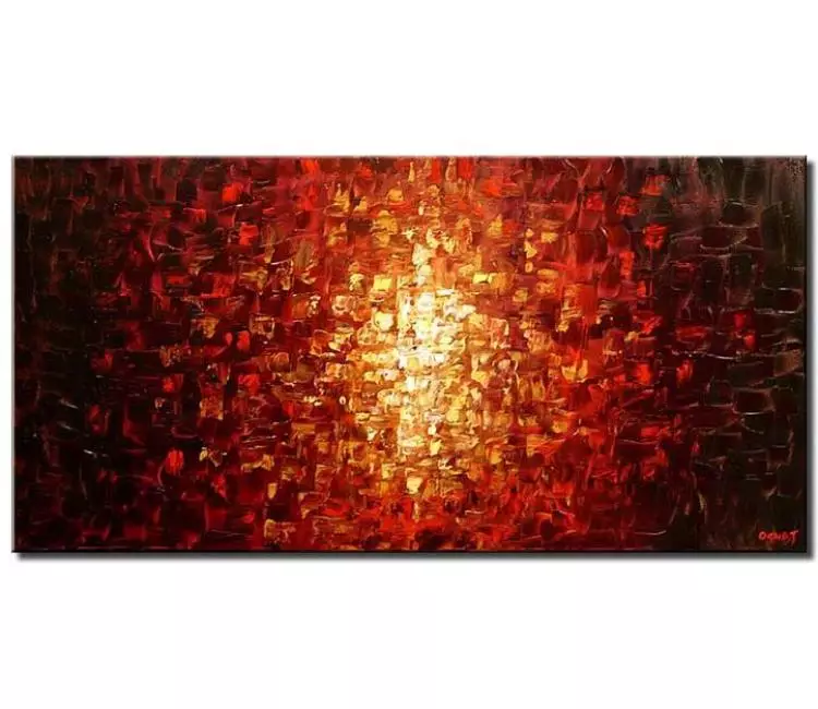 abstract painting - minimal red abstract painting on canvas modern textured acrylic painting beautiful wall art
