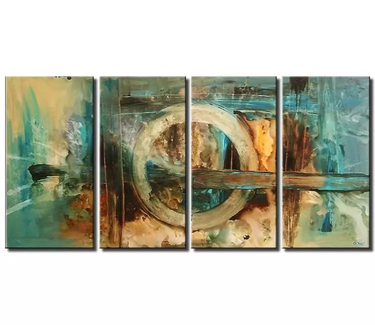 abstract painting - big light blue abstract painting for living room modern large canvas art