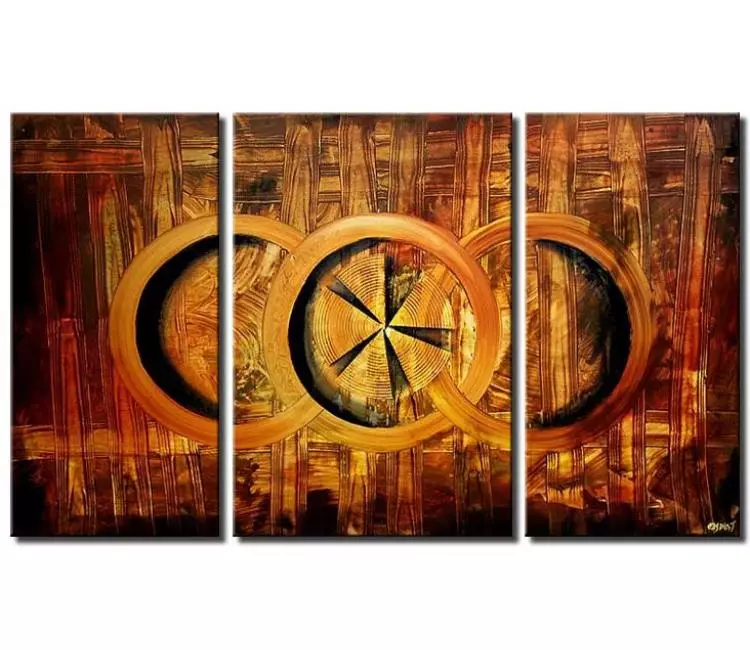 abstract painting - big rust geometric abstract painting on canvas large modern living room wall art painting