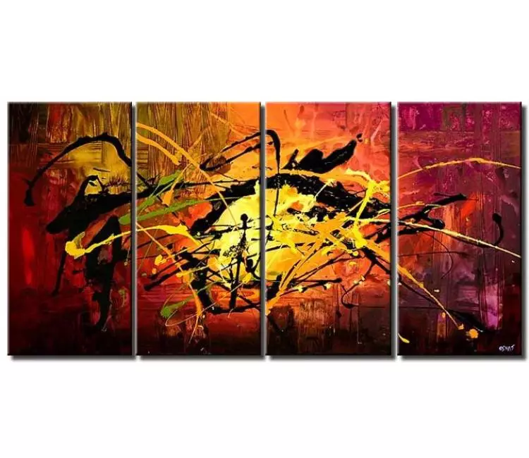 abstract painting - big colorful abstract painting on large canvas art original   modern living room wall art