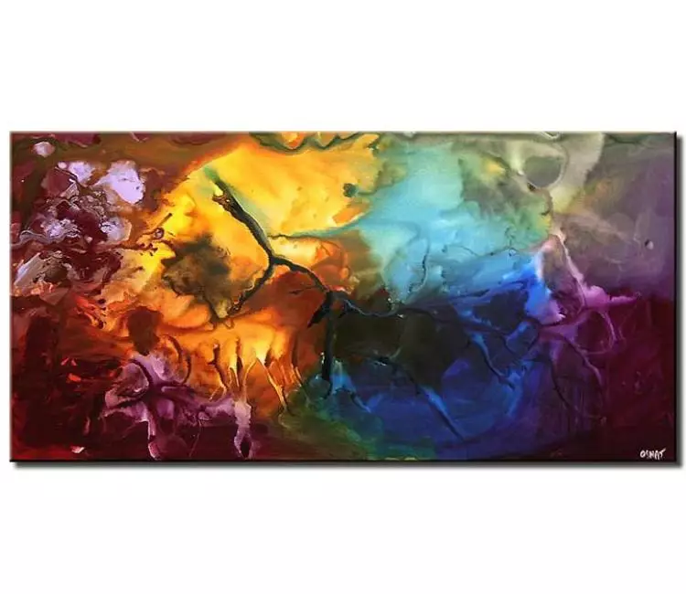 fluid painting - colorful abstract painting on canvas modern beautiful best abstract art