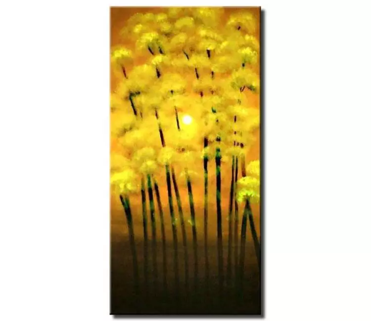 floral painting - yellow blooming trees paintings