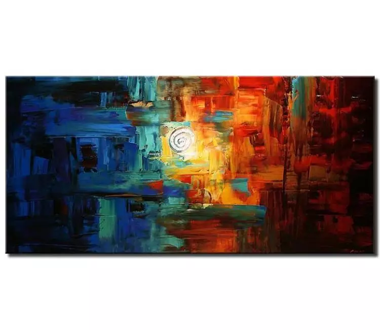 abstract painting - colorful abstract painting blue red modern wall art for living room beautiful abstract art