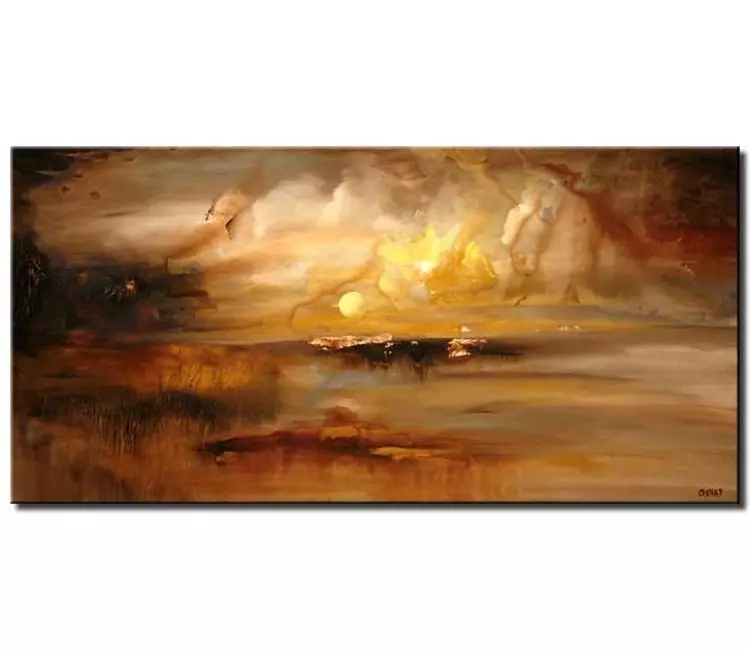 landscape paintings - modern abstract landscape painting on canvas neutral living room wall art
