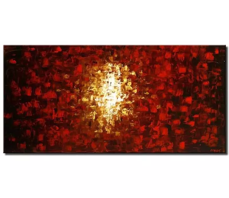abstract painting - modern textured red abstract painting for living room simple painting
