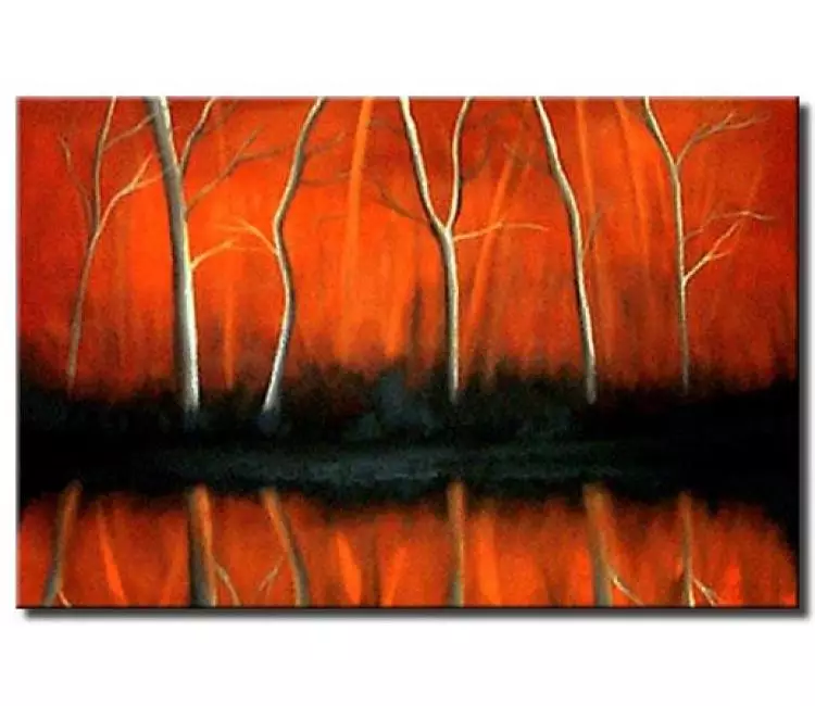 landscape paintings - murky marsh painting