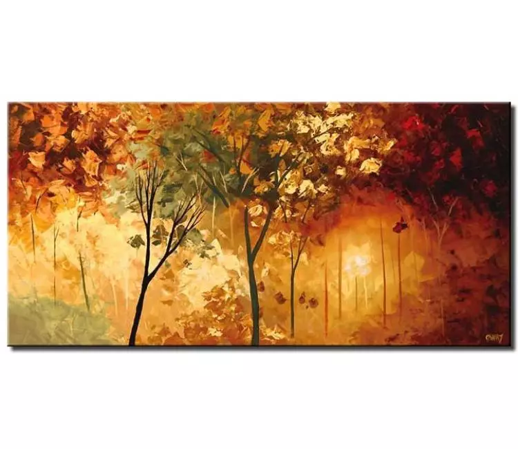 forest painting - beautiful forest painting on canvas modern trees painting original abstract landscape art for living room