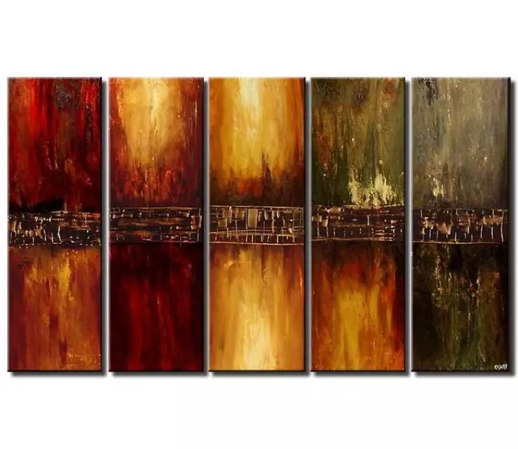 abstract painting - extra large abstract painting on canvas for living room big earth tone colors wall art